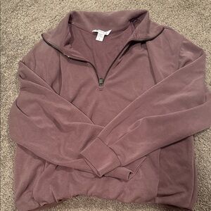 Athleta Women's Mauve Seasoft 1/4 Quarter Zip Top
